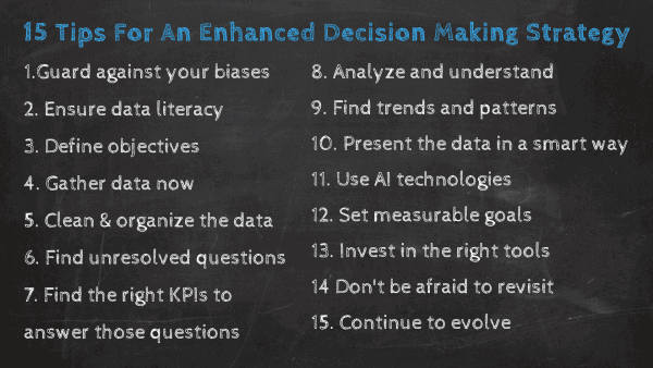 15 tips and tricks for an enhanced data driven decision making strategy